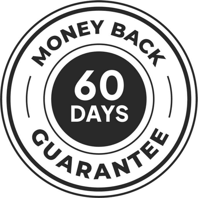 JelluTide 60-day money-back guarantee badge